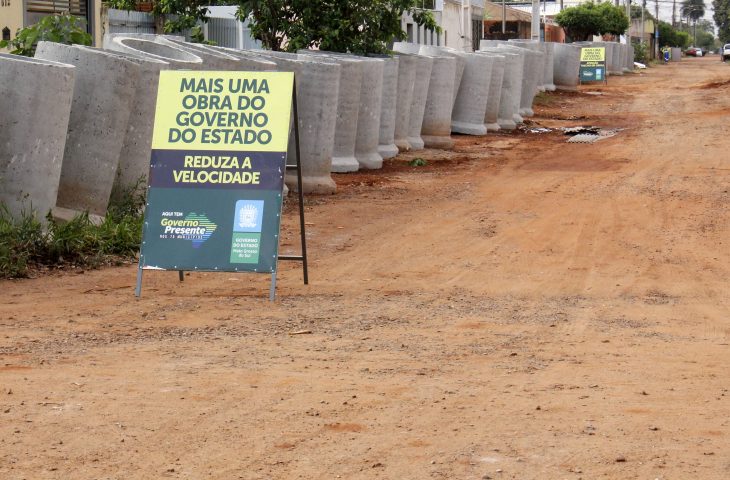 Aero Rancho: obras de asfalto são paralisadas para ampliação de esgoto