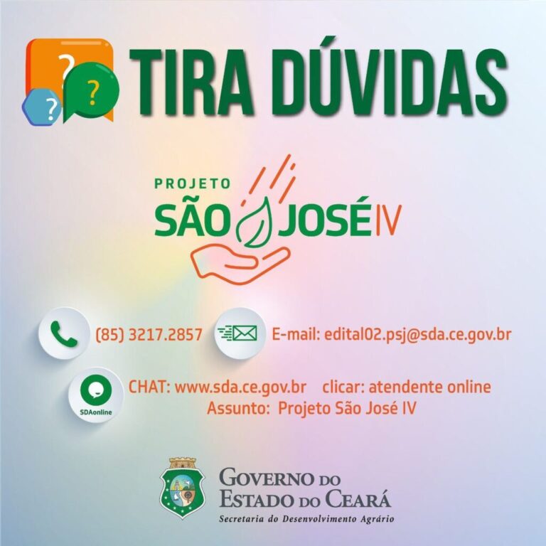 Projeto São José IV agora conta com serviço online para tirar dúvidas