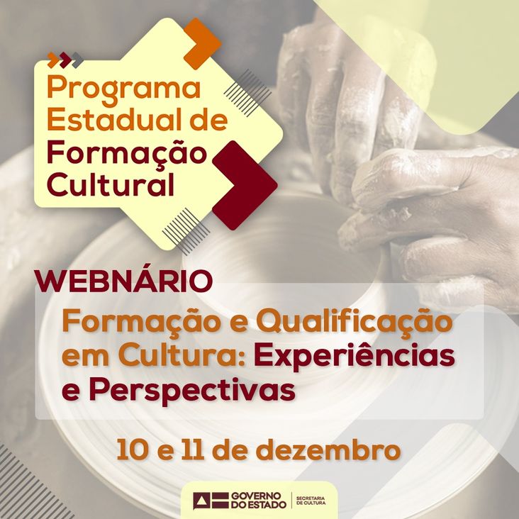 Secult realiza webinário “Formação e Qualificação em Cultura: Experiências e Perspectivas”