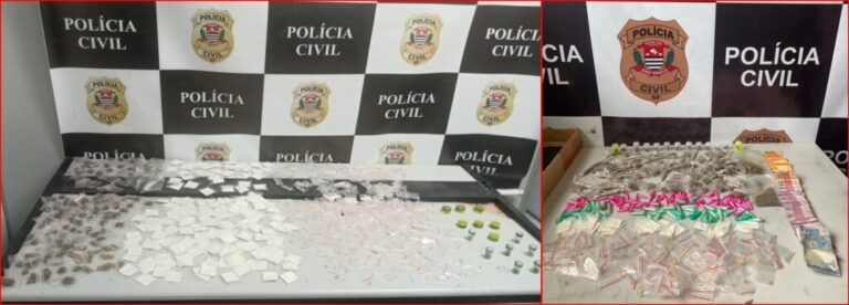 Em ações de combate ao tráfico, a Polícia Civil de Carapicuíba prende 3 pessoas e apreende mil porções de drogas