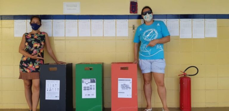 Instituições de ensino de Fernando de Noronha recebem coletores de resíduos de difícil reciclagem