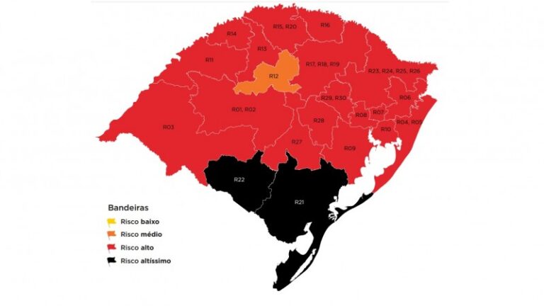 Pela primeira vez, Estado tem regiões em bandeira preta no mapa preliminar