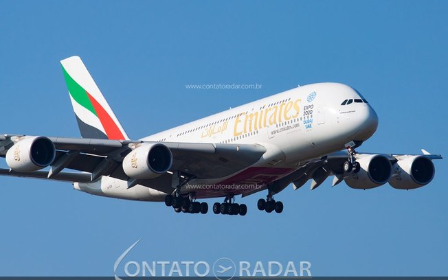 Gigante A380 da Emirates volta ao Brasil em janeiro