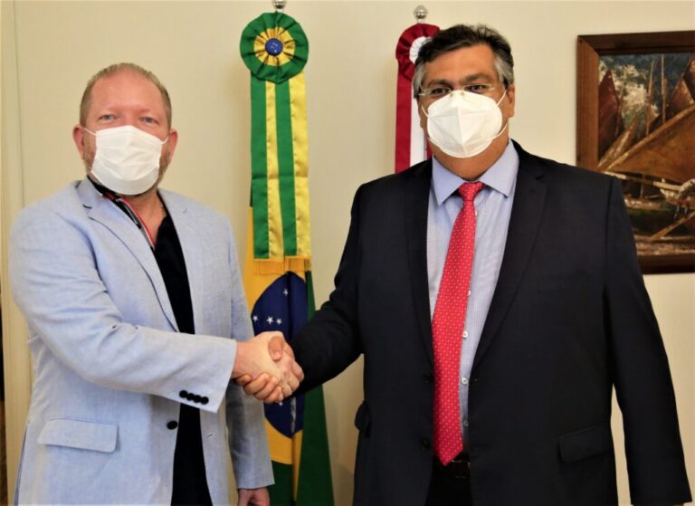 Governador Flávio Dino recebe presidente da Alema em visita de cortesia