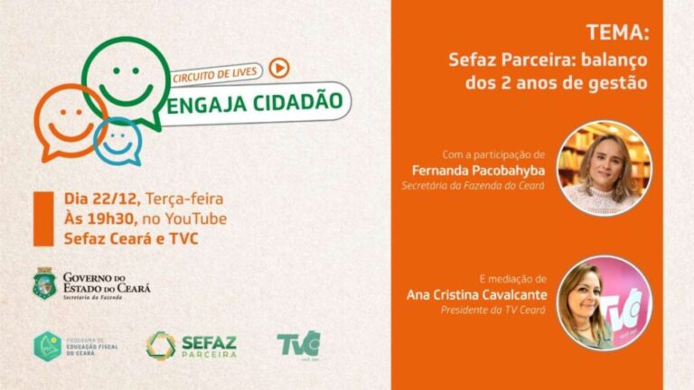 Engaja Cidadão promove live sobre ações da Sefaz para facilitar a vida do contribuinte