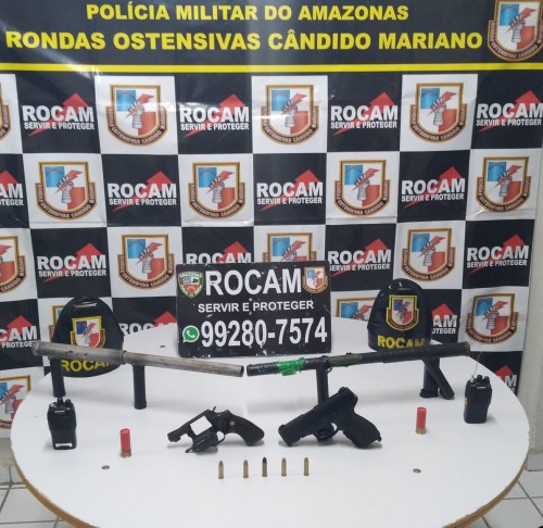 Polícia Militar prende 13 pessoas e apreende cinco armas em Manaus e no interior