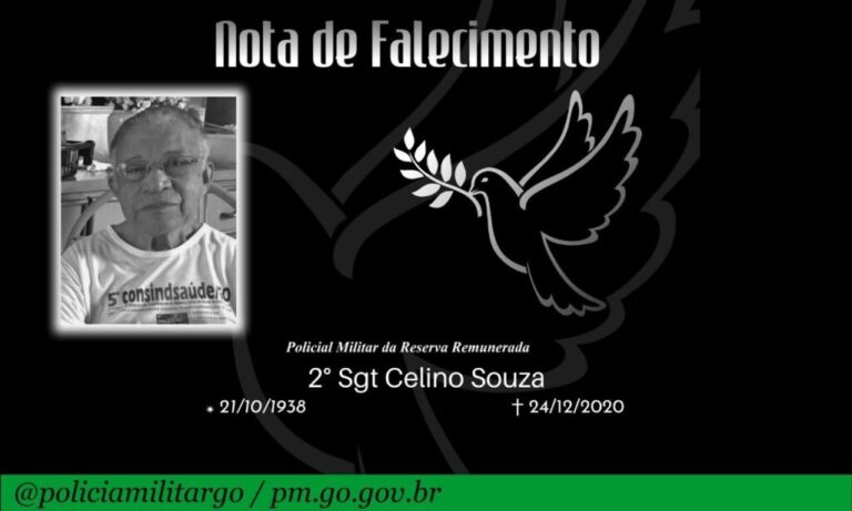 Nota de falecimento: 2° sargento R/R Celino Souza