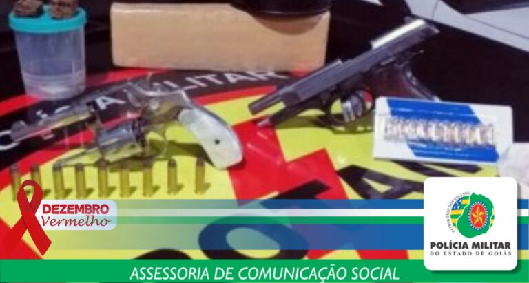 ROTAM apreende armas de fogo e drogas na região noroeste de Goiânia