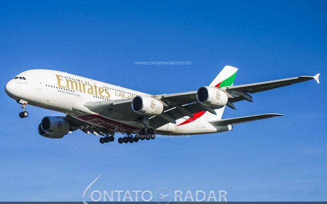 Emirates não voltará a operar o Airbus A380 no Brasil em janeiro