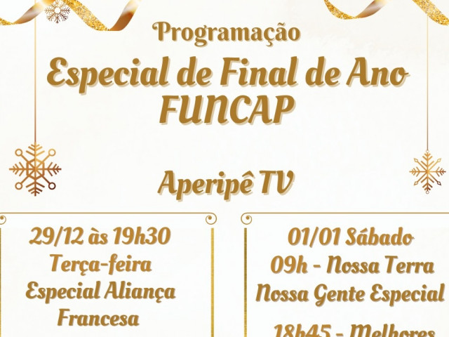 Fundação Aperipê prepara programação especial para o Ano Novo